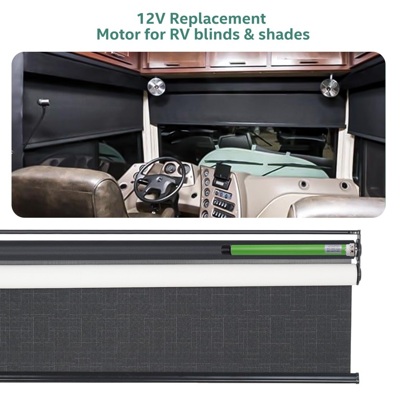 DM25DS 12V RV Awning Shade Replacement Motor – Fits 1-3/16"