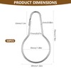 50 Pcs Metal Shower Curtain Hooks, Silver Shower Curtain Rings