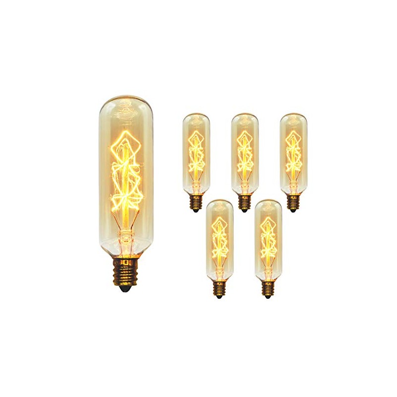 Bunnit Bulbs Vintage Edison Bulb, T25 Tube Spiral, 40w, E12