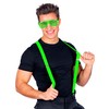 WIDMANN 01366 - Neon Suspenders Adult Unisex, 80s, Disco, Carnival,