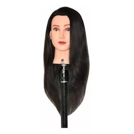 Bellrino Maniqui Cabeza Cabello Natural Castaño Oscuro 60 Cm Bellrino