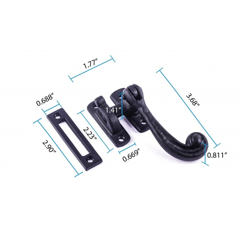 Renovators Supply Manufacturing Window Sash Lock 3.75 in. Wrought Iron