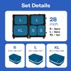Branden Compression Packing Cubes 28" Set | S+S+L+L+XL, Blue, 5pcs