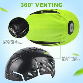 GREEN DEVIL Safety Bump Cap with LED Lighting Baseball Cap Style Safety Hat Breathable Lightweight Hard Hat for Men Women USB Rechargeable Headlamp Lime