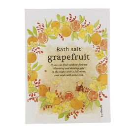 Sun Herb Bath Gift No.75 Grapefruit (Petite Bath Set with Bath Items and Sponge, Crisp and Dazzling Citrus Scent)