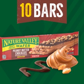 Nature Valley Nature Valley Wafer Bars, Peanut Butter Chocolate Flavored Snacks, 10 Bars, 13 OZ