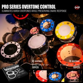 Beatello Pro Drum Dampeners 5-Piece Set | All-Size Universal Fit for 8"-16" Drums | Control OvertonesColor: transparent