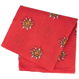 Breiter Edelweiss Traditional Cloth, 100% Cotton, 50 x 50 cm, Bright Red, Crimson