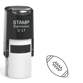 stampexpression - Football Outline Self Inking Rubber Stamp - Black Ink (A-63193)