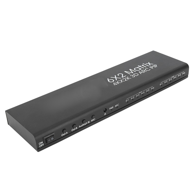 6x2 HD Multimedia Interface Switch Splitter 6 in 2 Out