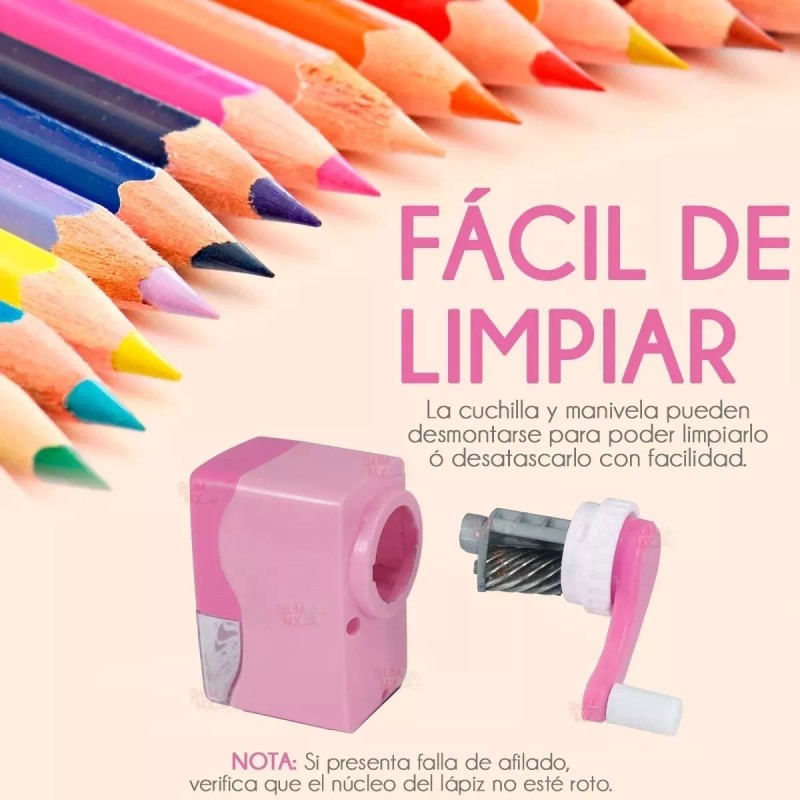 Misorel Sacapuntas Manual De Manivela Afilador Acero Helicoidal