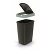 Keden Compacta Q Rubbish Bin with Swing and Hinged Lid,