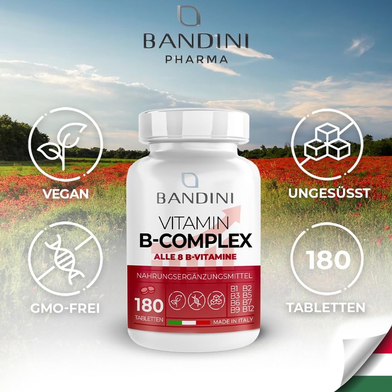 Bandini® Vitamin B Complex - 180 Tablets | High Dose: