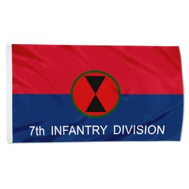 Fyon Army 7th Infantry division Flag 3x5Feet Military Banner with 2 Brass Grommets