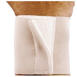 MANIFATTURA BERNINA Saniform 2019 Elastic Wrist Wraps Adjustable with Velcro Fastener (1 Pair), beige