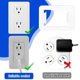 24 Pcs Outlet Plug Stabilizers – Secure Electrical Outlet Fix for Loose Plugs, Childproof Safety Covers to Prevent Falling Out & Power Interruption (Fire-Resistant, Home/Office Use)