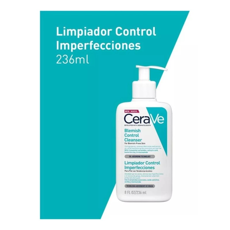 CeraVe Gel Y Limpiador Cerave Blemish Control Imperfecciones
