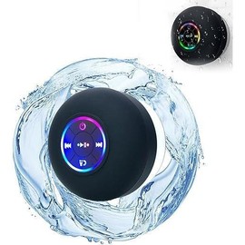 Waterproof Speaker, Portable Wireless Sperker With Suction Cup,USB rechargeable Black Audio Bluetooth Speaker, Wireless Version Life for Parties,Bathroom, Trevel,Home,Outdoor,Gifts fro Thanksgiving Christmas New Year