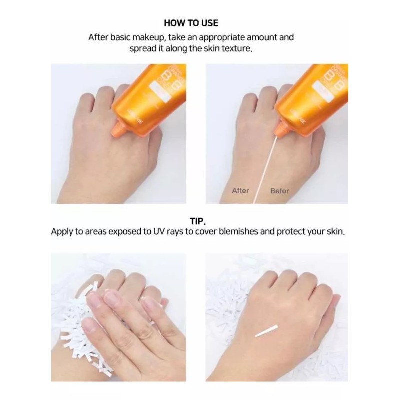 Bidameun Base De Maquillaje Coreana / Bb Cream Derma Naranja_