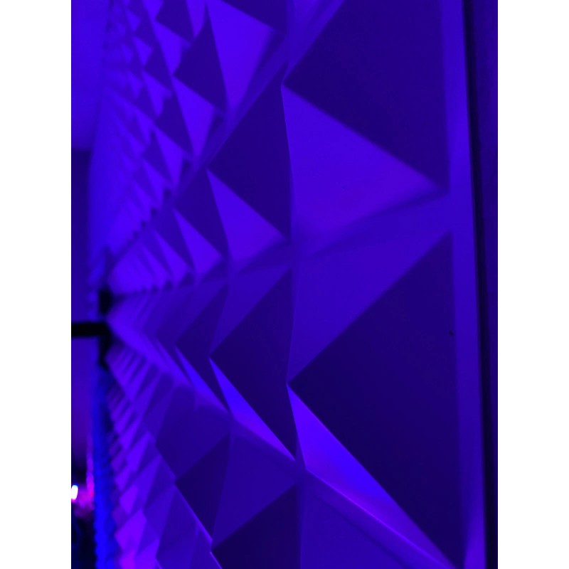 TnvFire 8 Pack Pyramid Acoustic Sound Diffuser Panel Blue PVC