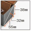 Megan 256303 Glasses Case, Storage for 2 Pieces, Multiple Storage,