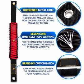 2Pcs Braided Paracord Grab Handles for Ford Bronco 2021–2023 – Textured Roll Bar Grips for Off-Road Adventures