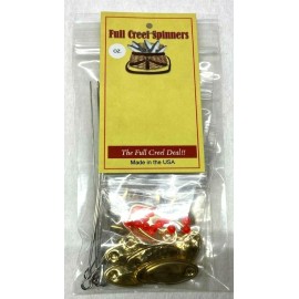 Full Creel Spinners 84 Pc Inline Quality Fishing Spinner Making Kit Trout Spinners DIY 1/8 OZ Lure - Plain Brass, Hammered Nickel