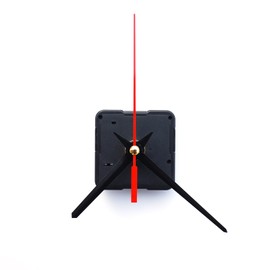Watch Movement Handmade Wall Clock Movement Clock Shaft Hand Set DIY 3 Pointers Set Handmade Wall Clock(Black and Red)