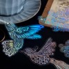 Yoksas 80pcs Holographic Shiny Mandala Bird Butterfly Goldfish Stickers -