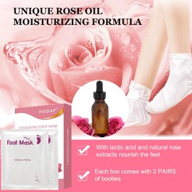 Exfoliating Foot Peel Mask, 2 Pack Foot Peel for Hard Skin, Moisturising Socks, Callus Remover Foot Mask, Foot Peeling Mask for Dead Skin, Callus, Restoring Cracked Heel Dead, Dry, Hard Skin