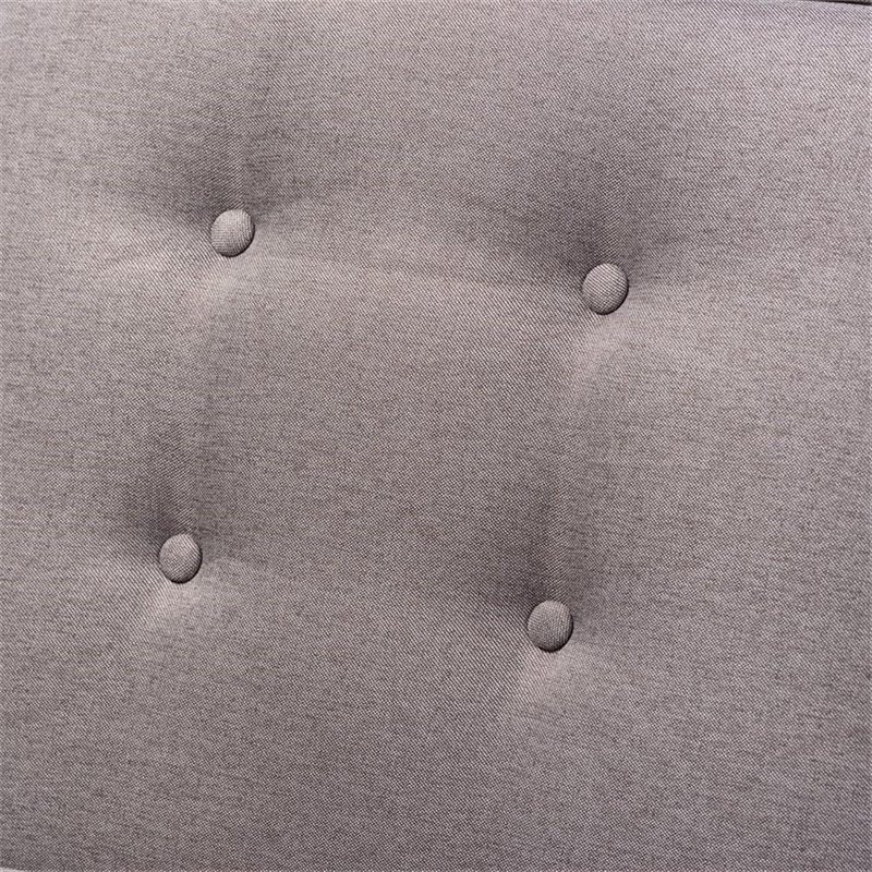 Baxton Studio Arvid Mid-Century Modern Gray Fabric Upholstered Wood Dining