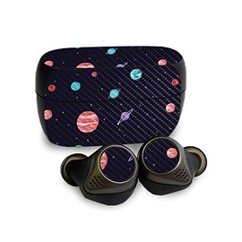 MightySkins Carbon Fiber Skin Compatible with Jabra Elite 85T - Bright Night Sky | Protective, Durable Textured Carbon Fiber Finish | Easy to Apply | Made in The USA