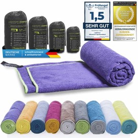 LightDry® Original Microfibre Sports Towel, Backpack, Travel Towel, Sports & Fitness Bath Towel, Absorbent, Lightweight, Antibacterial and Extremely Quick-Drying