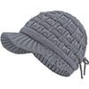 Winter Warm Fashion Knit Adjustable Warm Chenille Lined Winter Knit