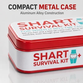 Funny Shart Survival Kit in Aluminum Alloy Tin with Underwear, Wipes & Tissues