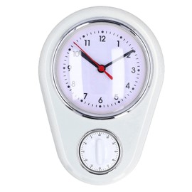 9 Inch Kitchen Timer Wall Clock Multifunction Innovative Precise Time Silent Operation Quartz Clock for Home Kitchen White