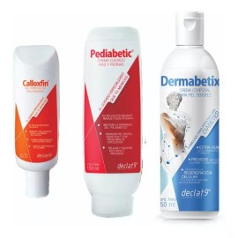 declat.9 Kit 1 Pediabetic + 1 Dermabetix + 1 Calloxfin -piel Sensible