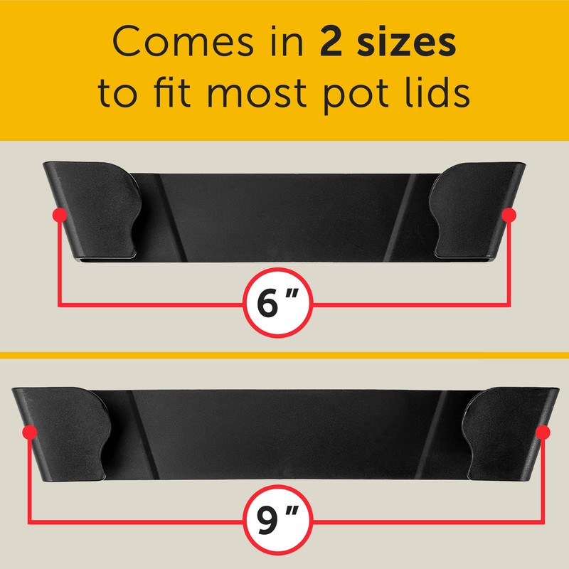 Maplefield Pot Lid Wall Organizers - Stick-On Clips for Pot