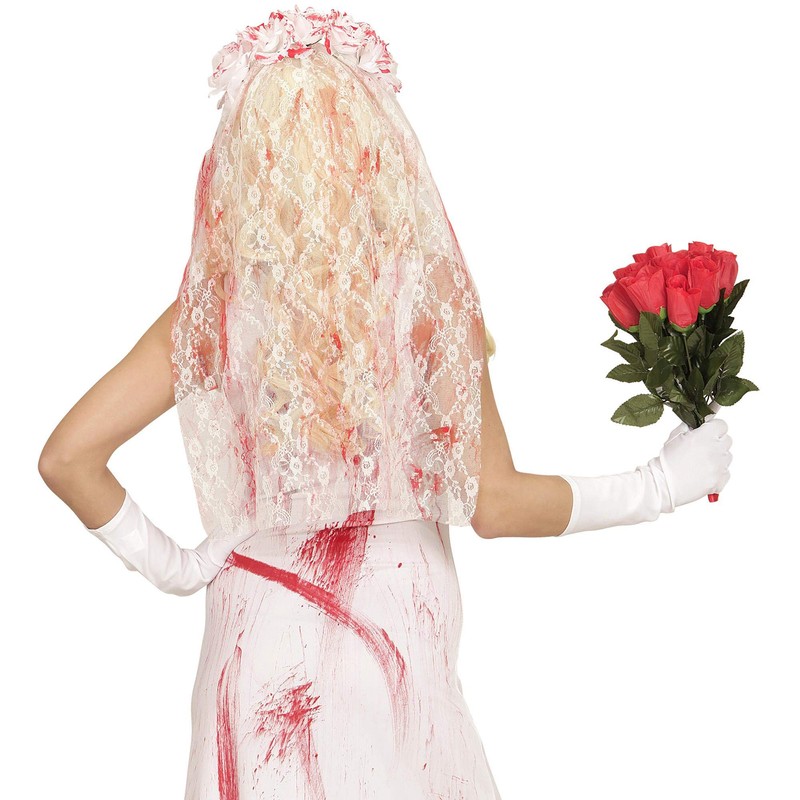 WIDMANN ? Bloody Bride Veil Headpiece with Flowers Womens, vd-wdm19321,