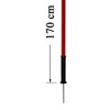 Slalom Pole with Spring Tip 170 cm, Black