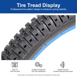FengCan 16 Inch Bicycle Tyres 50-305 16 x 1.95 Bicycle Tyres Foldable 16 Tyres Suitable for 16 x 1.95 16 x 2.0 City/Rave/Road Bike Bicycle Tyre Replacement Wheel (One)
