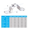 10 Pcs 4 inch Pipe Strap Clamp,2 Holes,304,U-Tube Strap Clamp,U