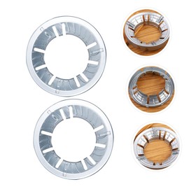 ORFOFE 2Pcs Gas Stove Bracket Windshield Fire Gathering Covers for Efficient Cooking Durable Design Polished Texture Easy Operation for Outdoor and Indoor Use