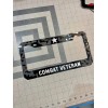 plate frame COMBAT VETERAN Black License Plate Frame Cover, Frame,