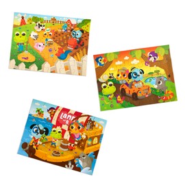 B. toys – Jigsaw Puzzles Set – Classic Set with Colorful Designs – Educational and Developmental Toys for 3+ Years– Pack of 3