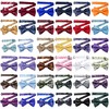 GUSLESON Mens Red Purple Bow Tie for Wedding Pre-Tied Silk