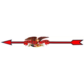 Unbranded FLEXIBLE FLYER SLED DECAL  EAGLE/ARROWS, WATER SLIDE WHITE BACKING LASER PRINTED