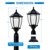 GYDZ Solar Outdoor Lamp Post Light with Dusk to Dawn