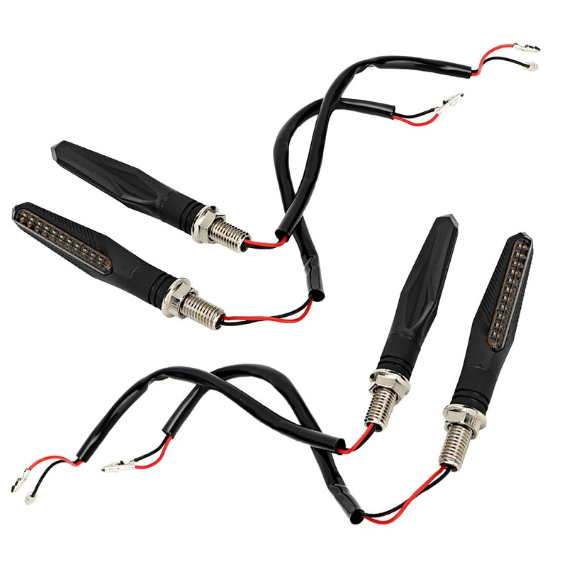 4pcs LED Flowing Water Turn Signal Light Indicator Blinker Flasher