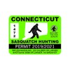 fagraphix Connecticut Sasquatch Hunting Permit Sticker Decal Bigfoot 13igfo0T CT